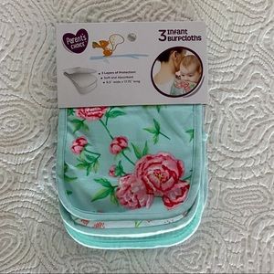 NWT Parent’s Choice 3pk Girl’s Burp Cloths